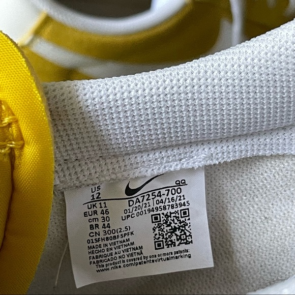 Nike Blazer Low '77 Vintage Suede Speed Yellow White DA7254-700 sz 12 Men's - Picture 11 of 12